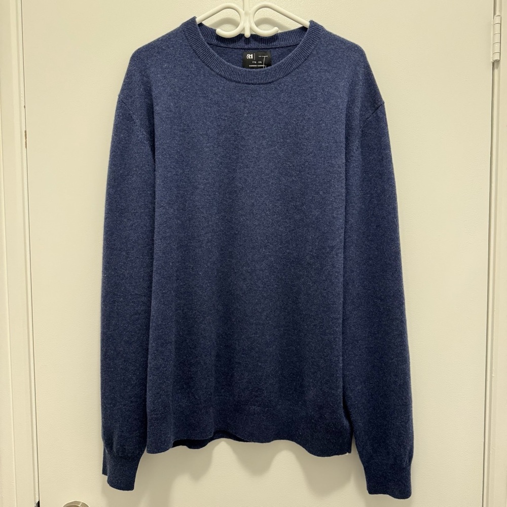 Simons Men Navy 100% Cashmere Sweater - XXL - NWT